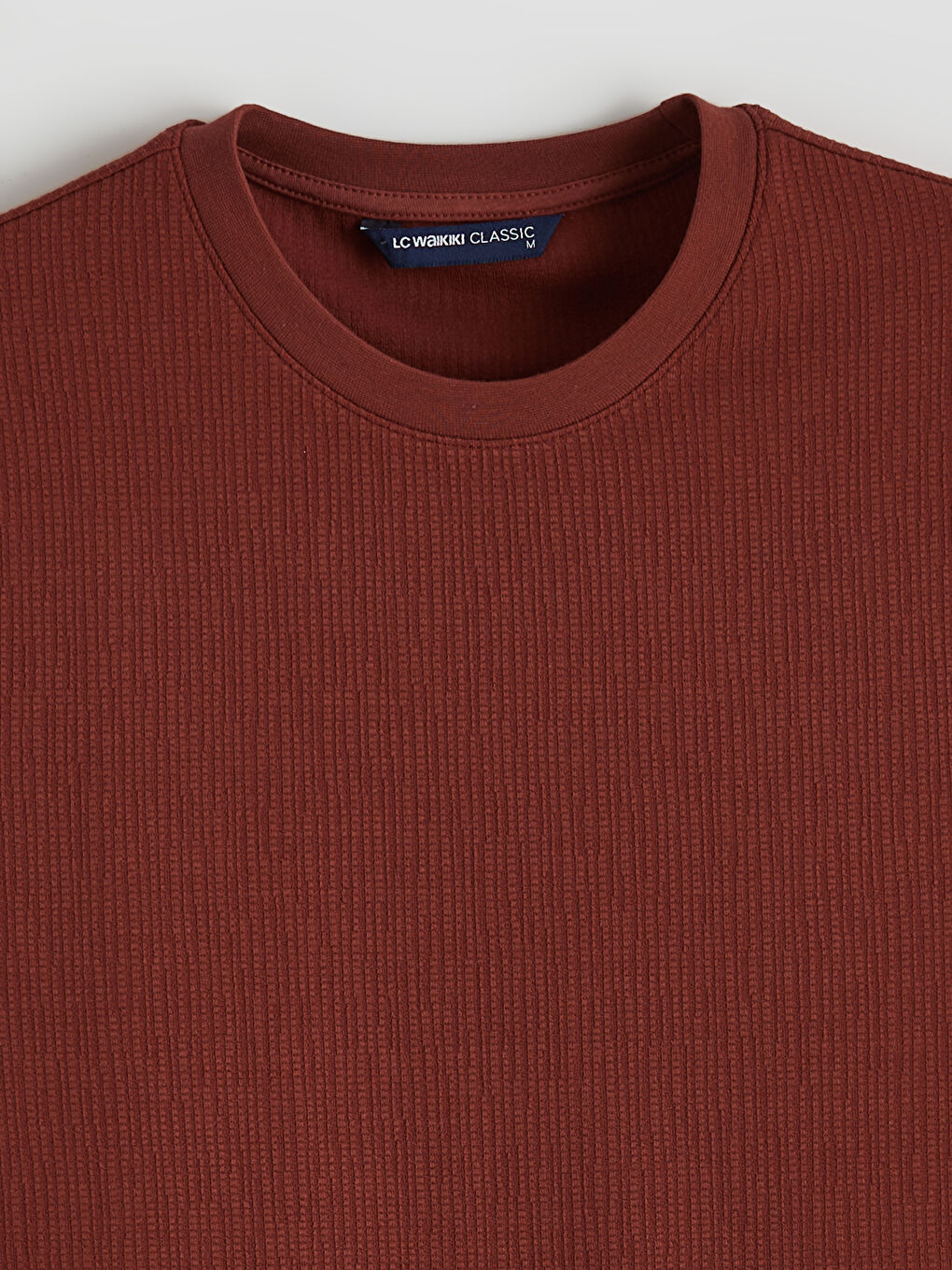 Bordo Bisiklet Yaka Erkek Tişört-1