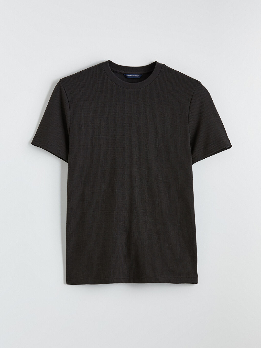 Antrasit Bisiklet Yaka Erkek Tişört-4