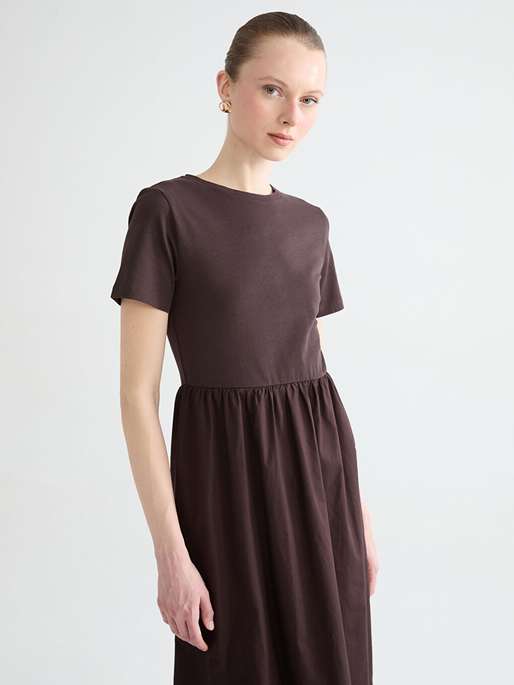 Woman BROWN Dress-1