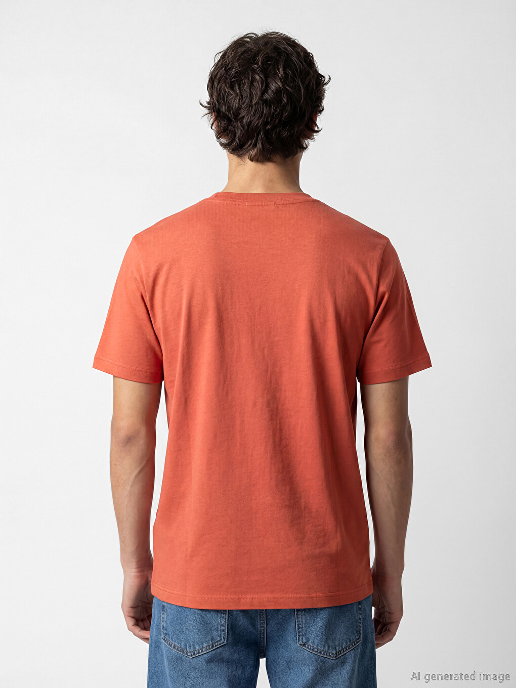 T-shirt Pambuku Me Jakë Të Rrumbullakët, I Stampuar, Për Burra-3
