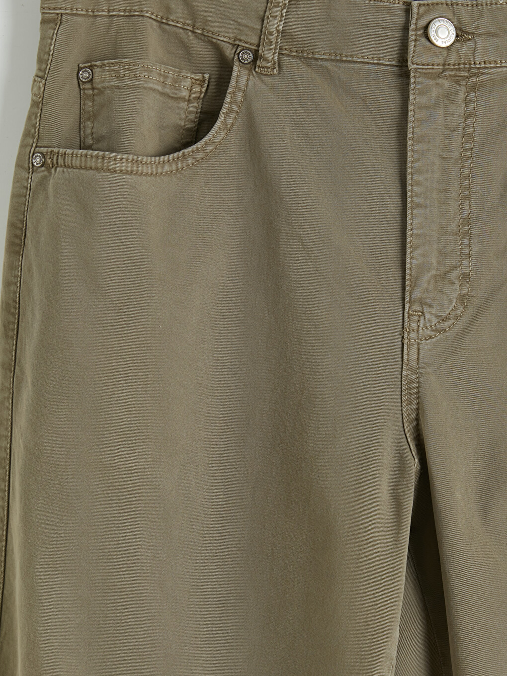 Loose Fit Gabardine Men's Trousers-5