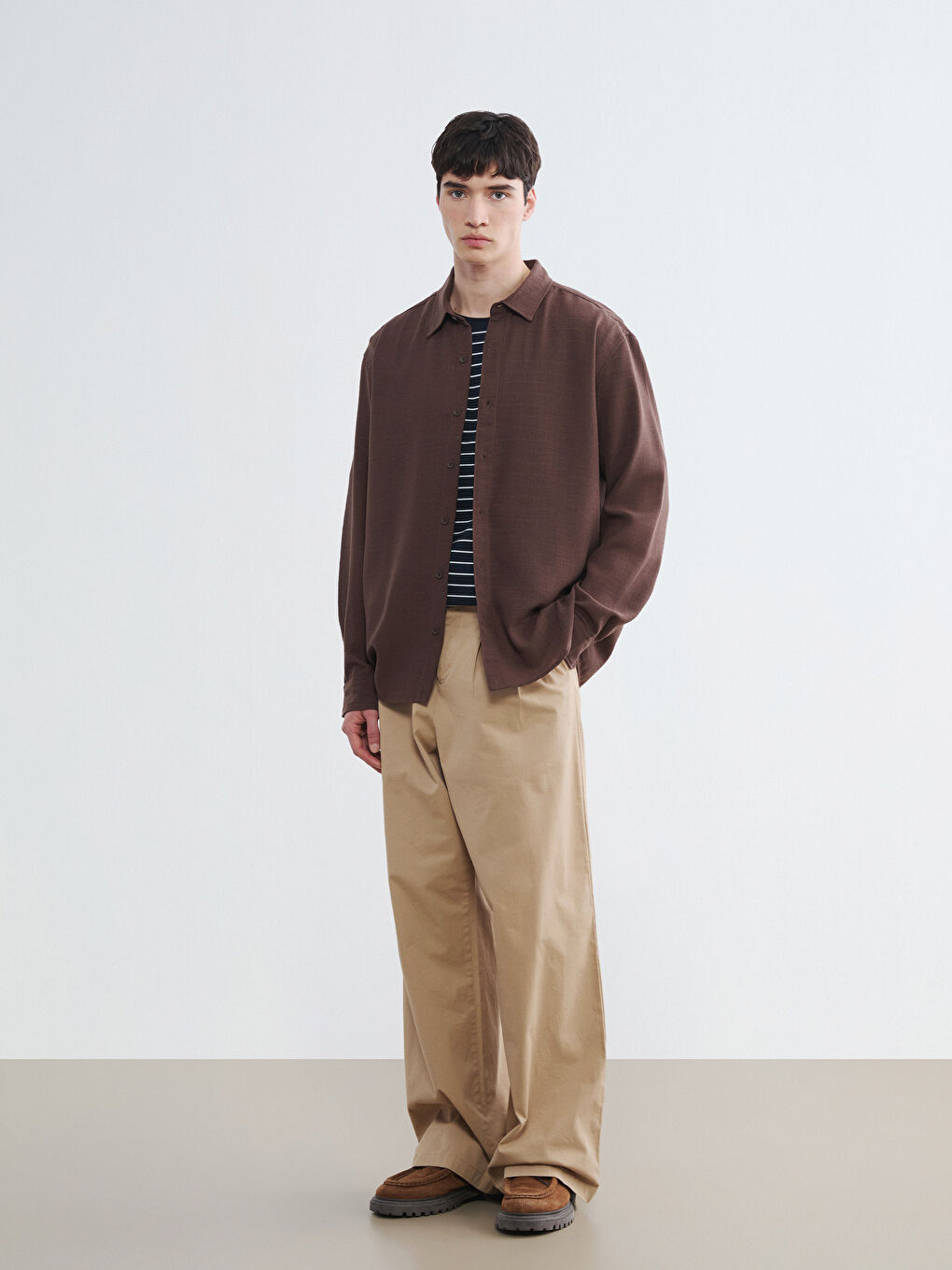 Regular Fit Men's Textured Shirt-1