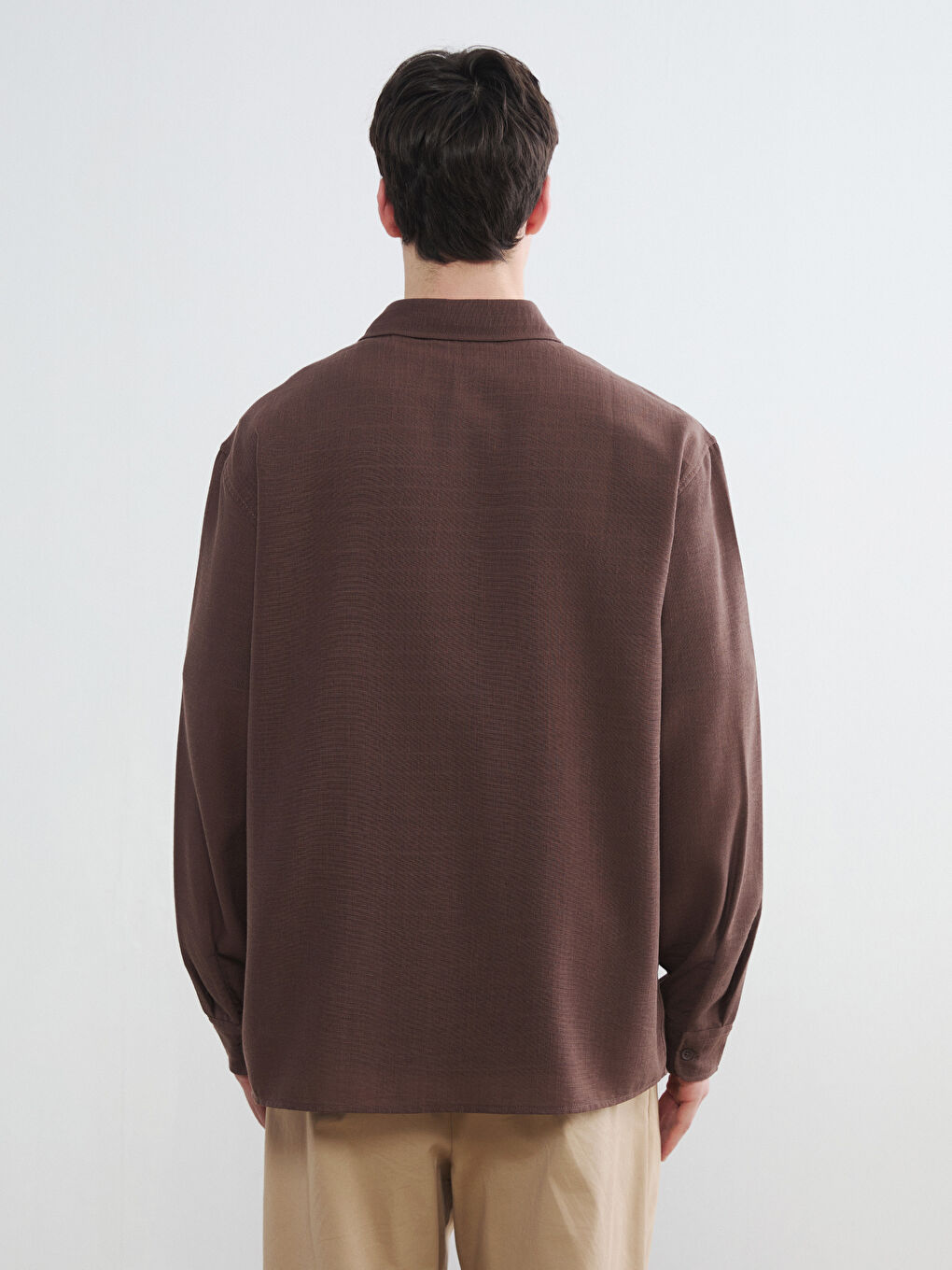 Regular Fit Men's Textured Shirt-3