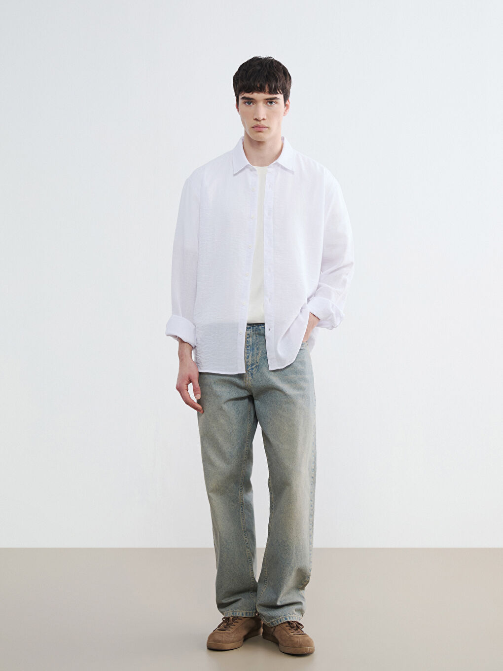 Muškarac BIJELA Košulja-1