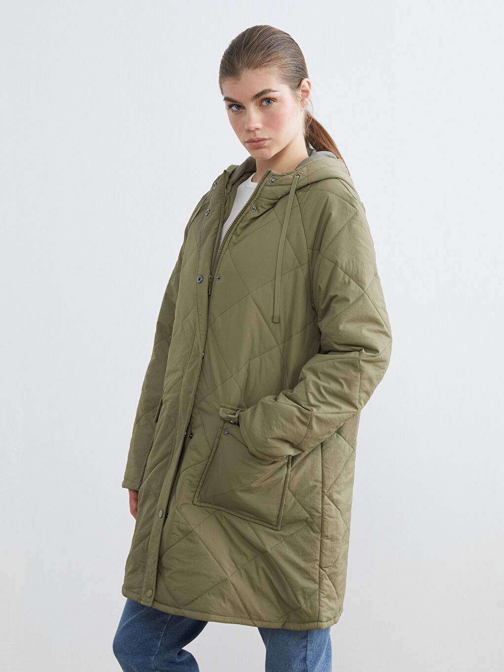 Women's Hooded Quilted Puffer Coat