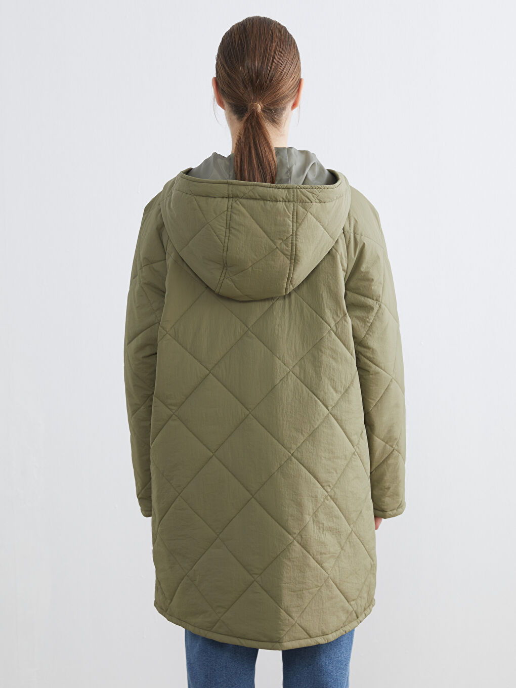 Women's Hooded Quilted Puffer Coat-4