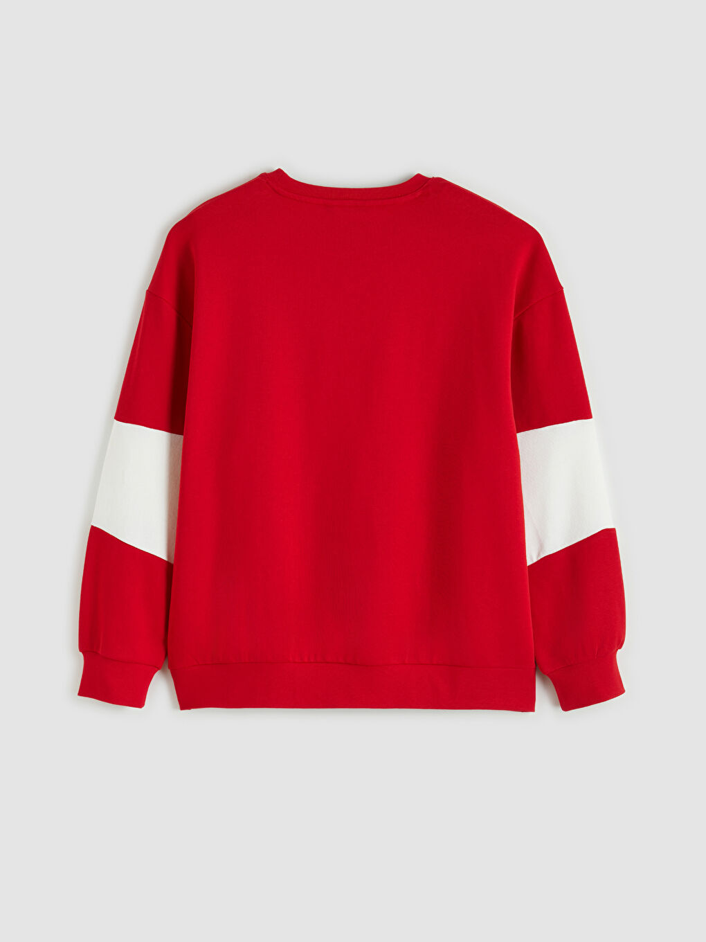 Мъжки суитшърт с принт и обло деколте-9