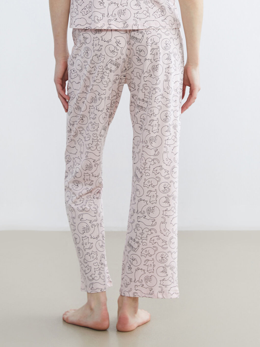 Woman PINK Pyjama Bottoms-1