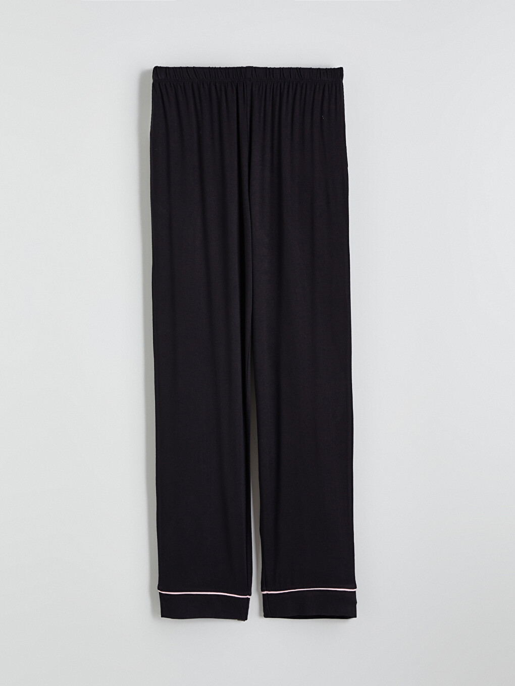 Siyah Beli Lastikli Kadın Pijama Altı