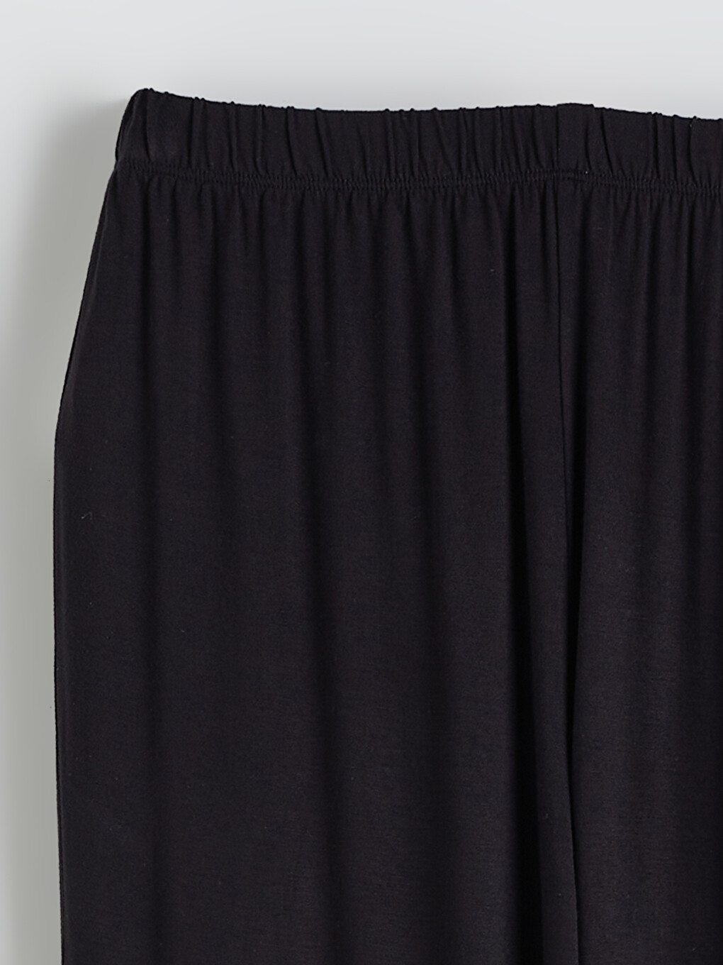 Siyah Beli Lastikli Kadın Pijama Altı-1