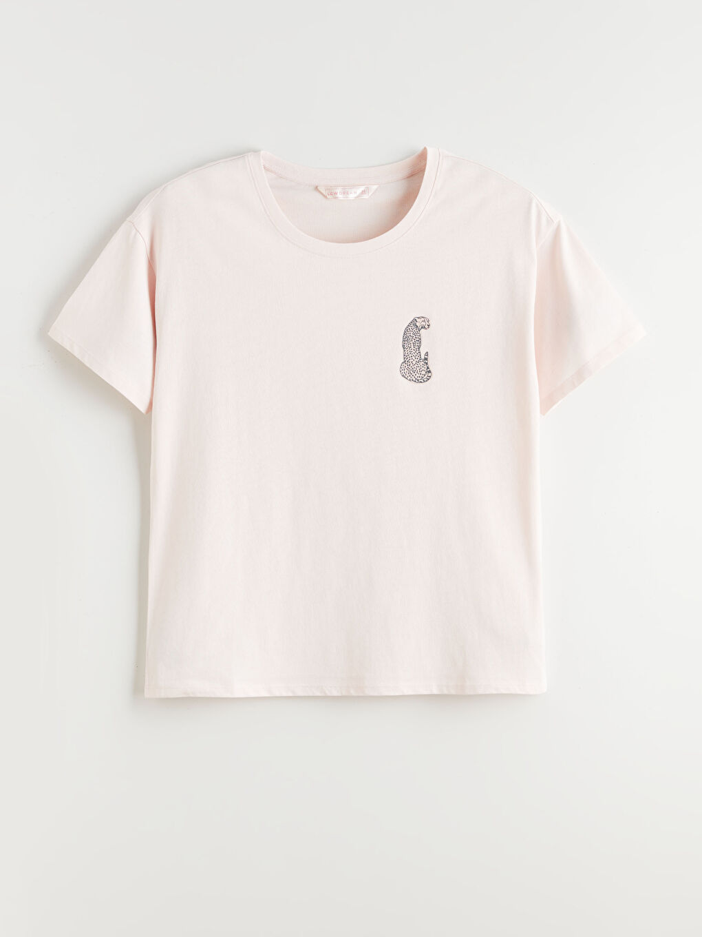 Gri Leopar Desenli Kadın Pijama Takımı-5