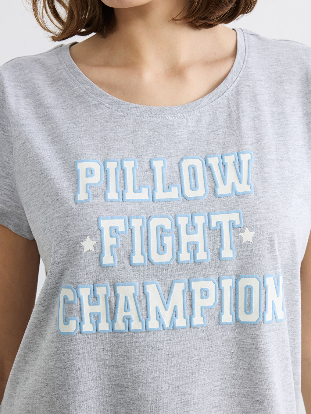 Жінка СИНІЙ Піжамний комплект з шортами-2