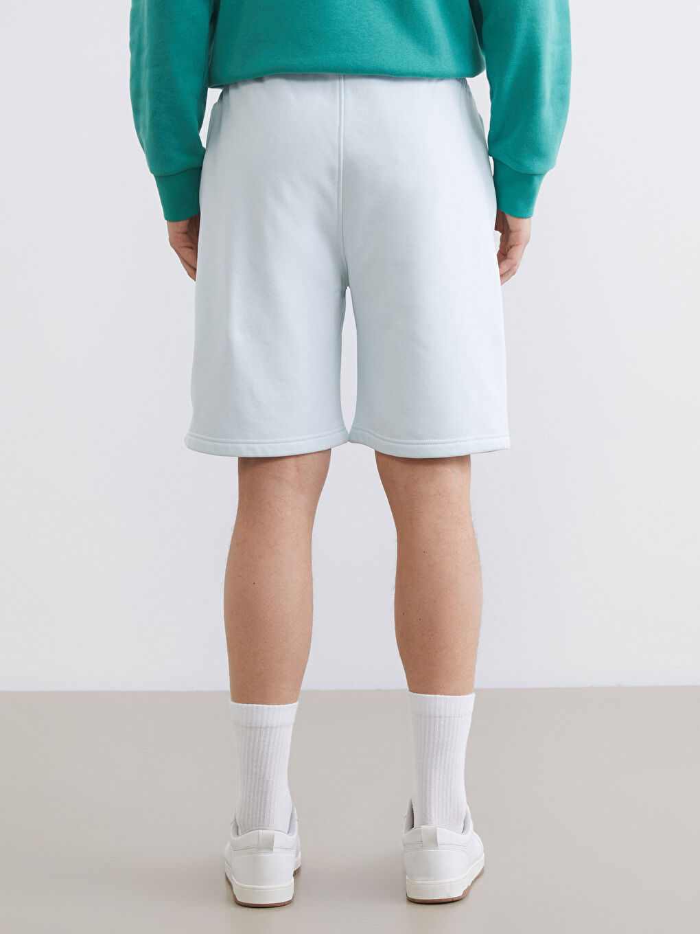 Mavi Standart Kalıp Erkek Şort-3