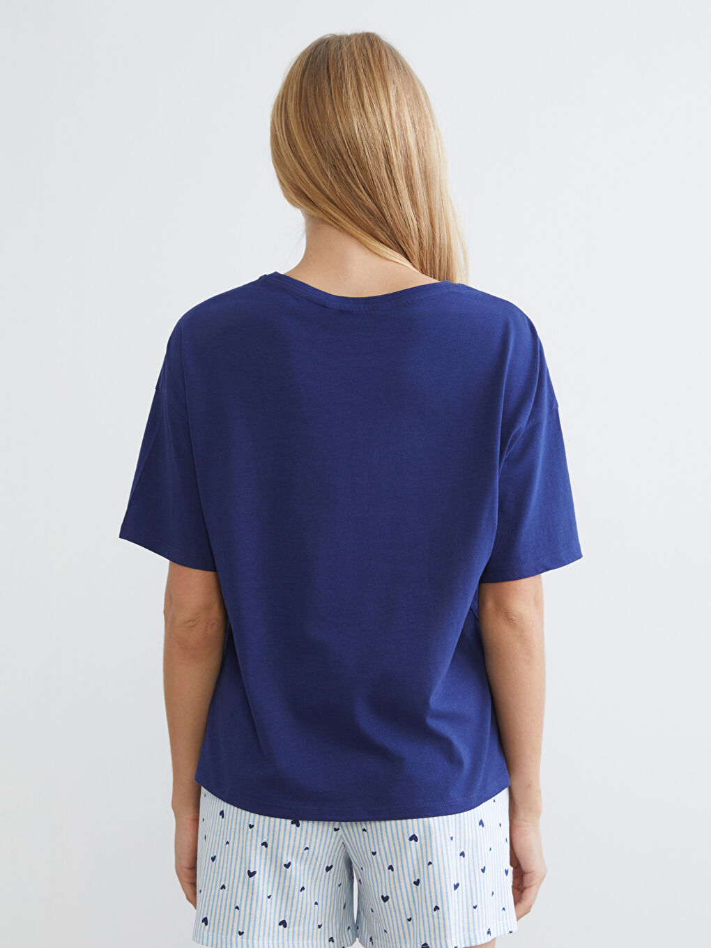 Set de pijamale scurte ALBASTRU Femeie-3