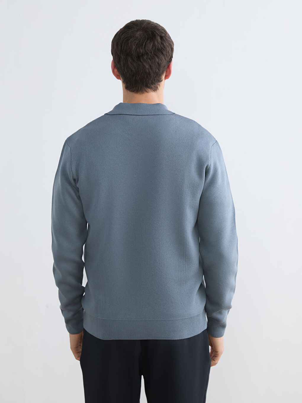 Men's Polo Neck Knit Sweater-3