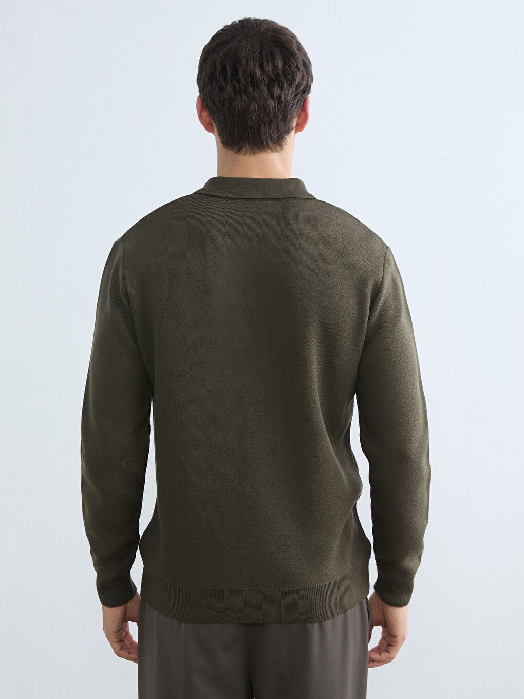 Men's Polo Neck Knit Sweater-3