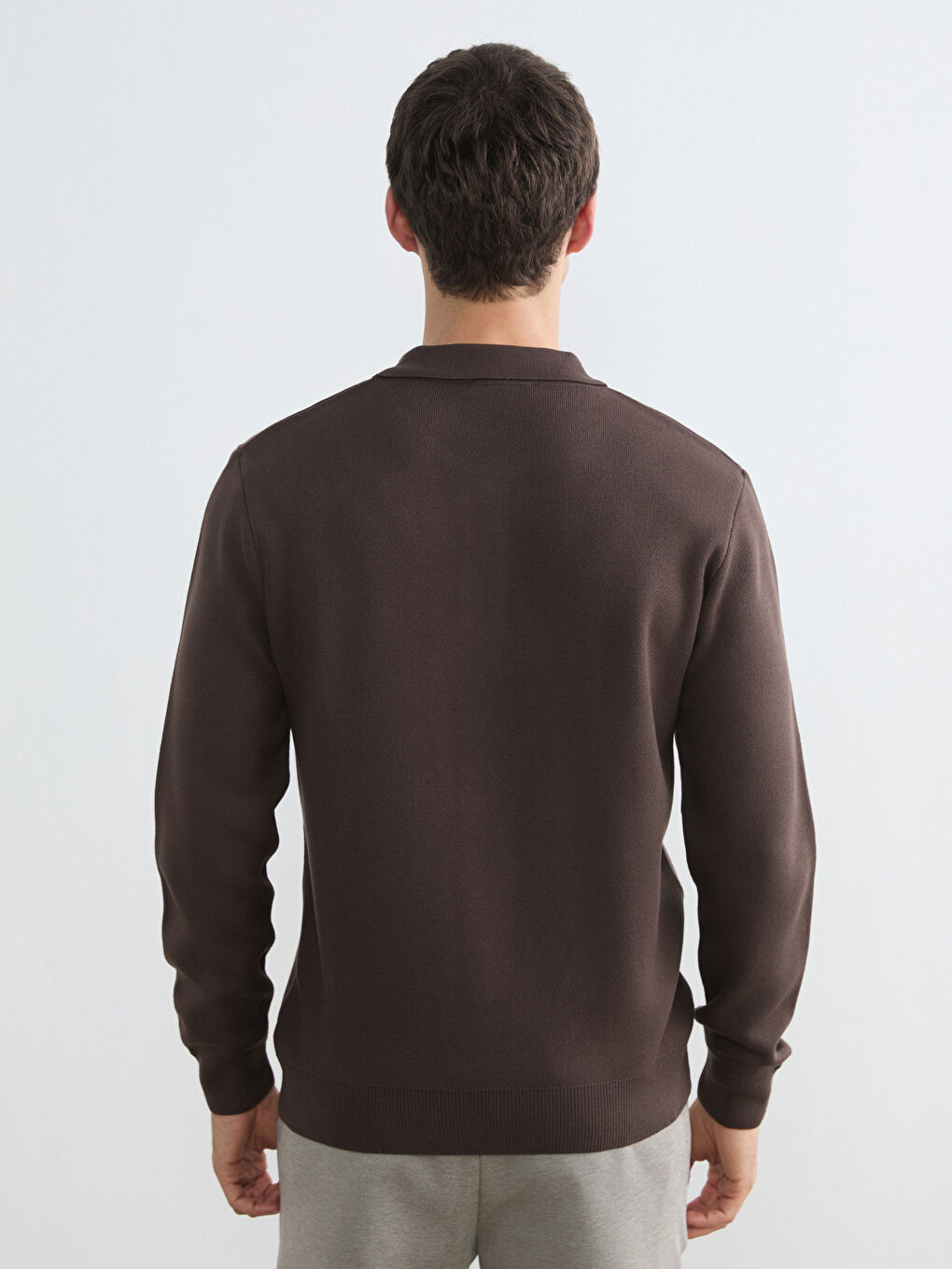 Men's Polo Neck Knit Sweater-3