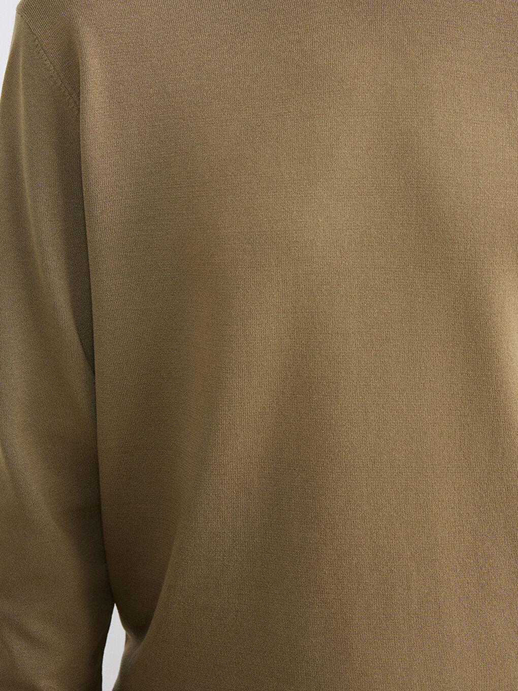 Haki Bisiklet Yaka Erkek Triko Kazak-2