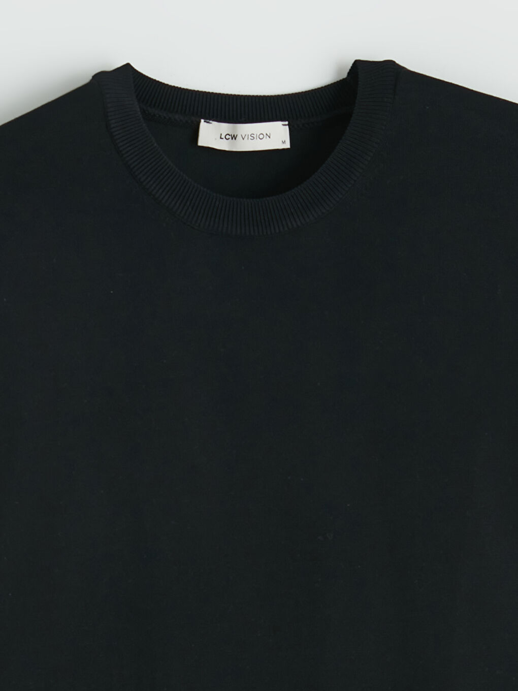 Siyah Bisiklet Yaka Erkek Triko Kazak-1