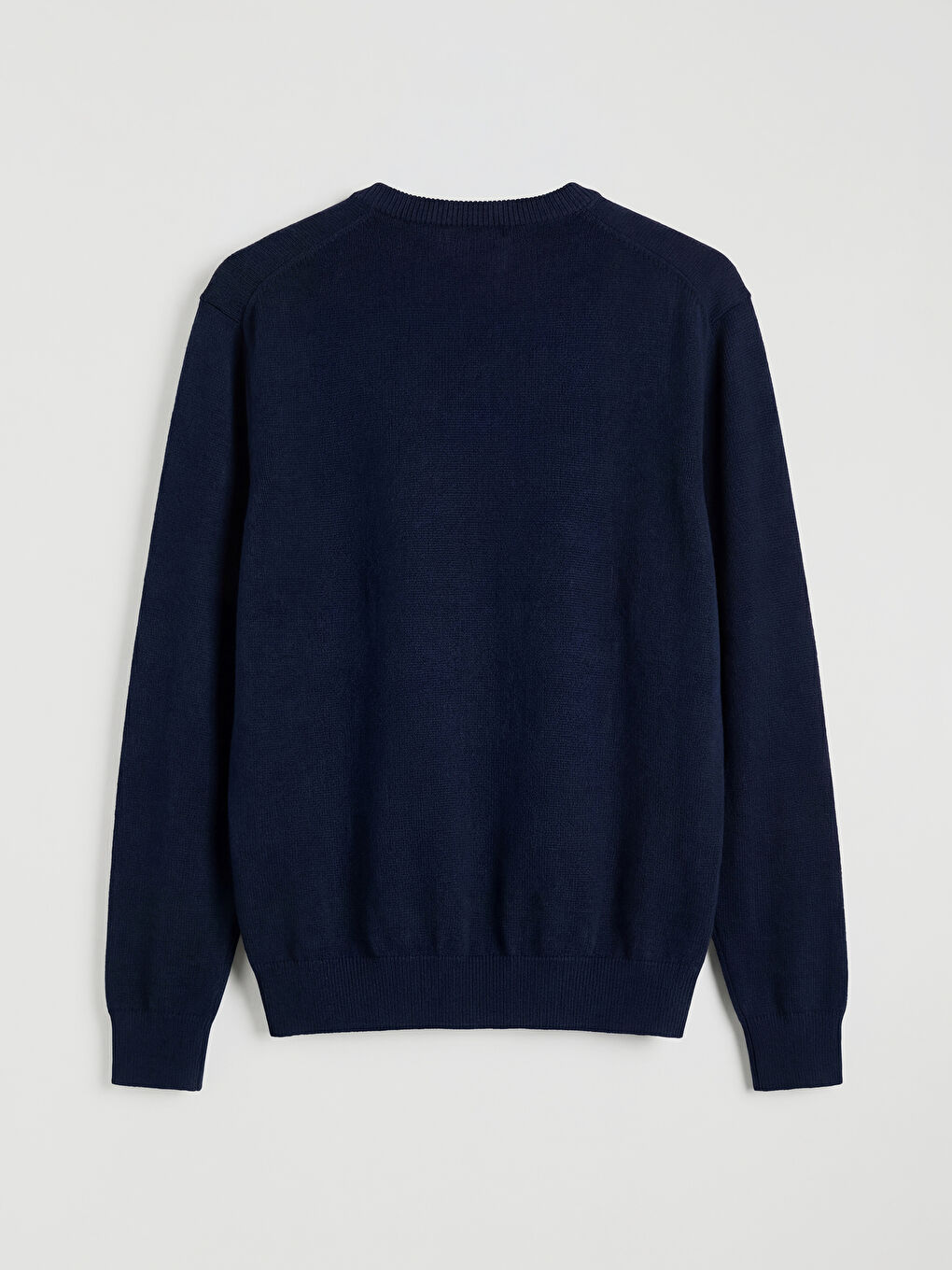 Lacivert Bisiklet Yaka Erkek Triko Kazak-3