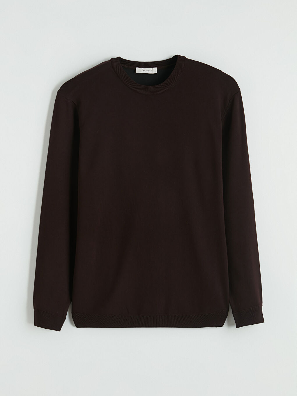 Kahverengi Bisiklet Yaka Erkek Triko Kazak