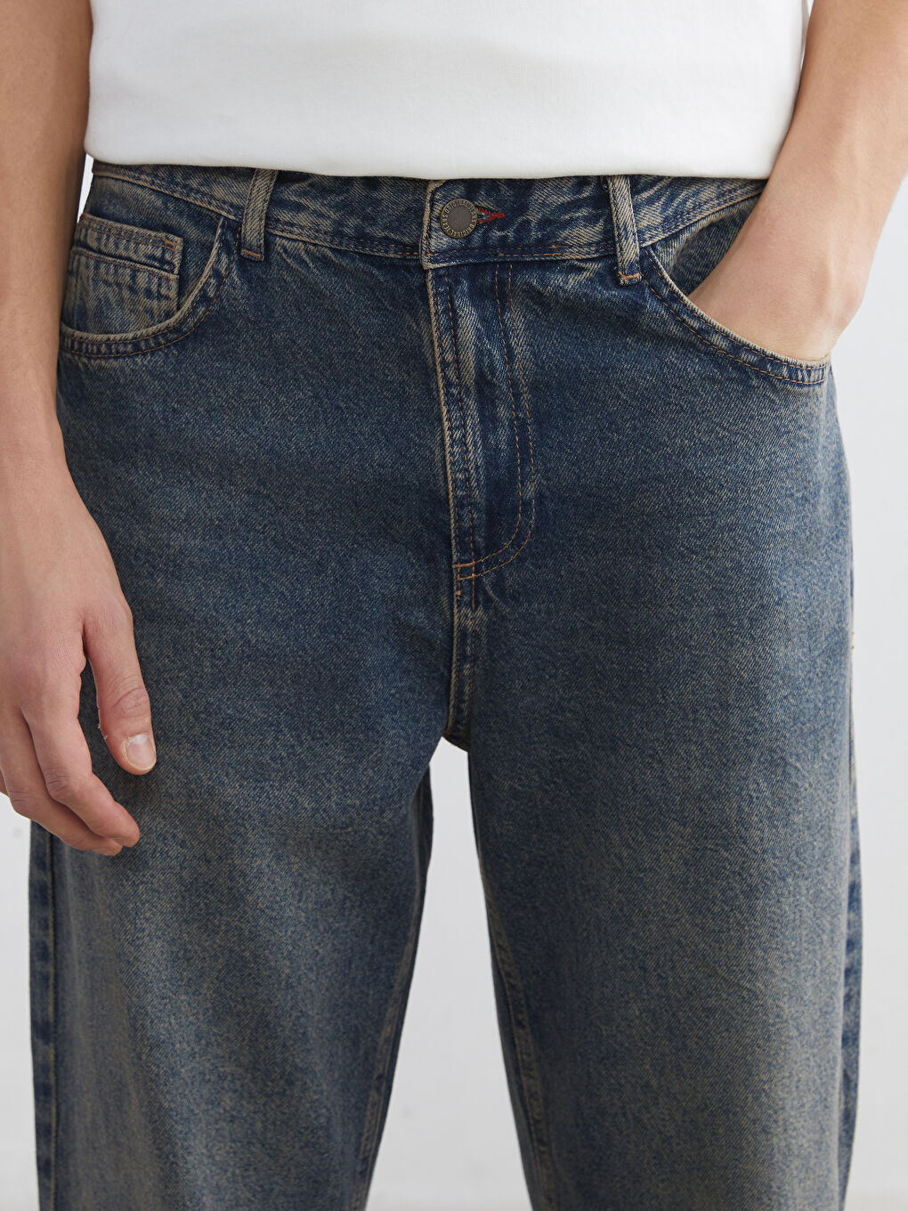 İndigo Baggy Fit Erkek Jean Pantolon-2