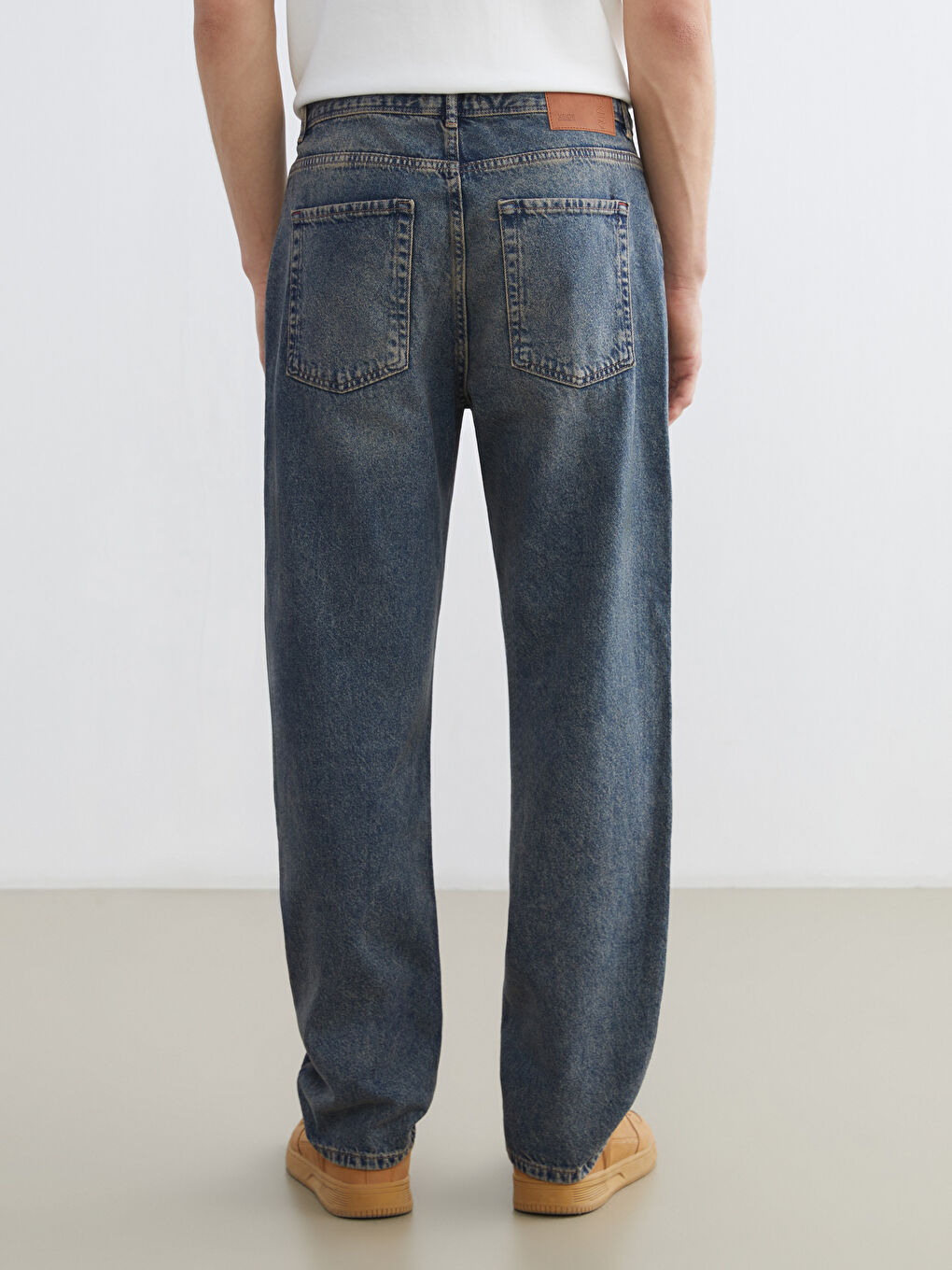 İndigo Baggy Fit Erkek Jean Pantolon-3