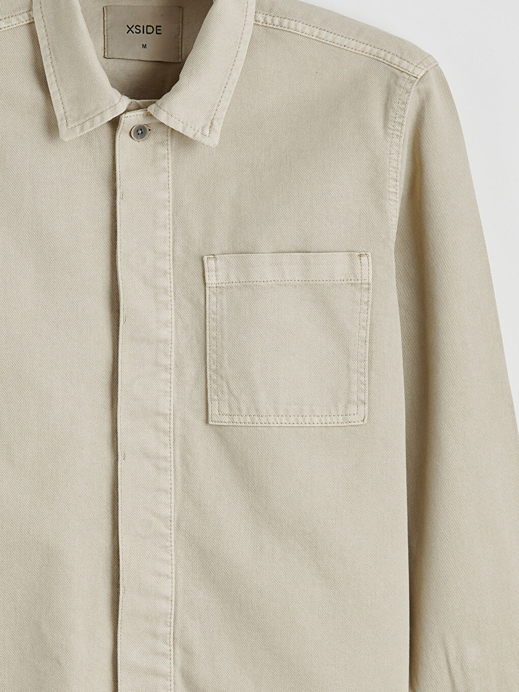 Yeşil Loose Fit Erkek Jean Gömlek-5