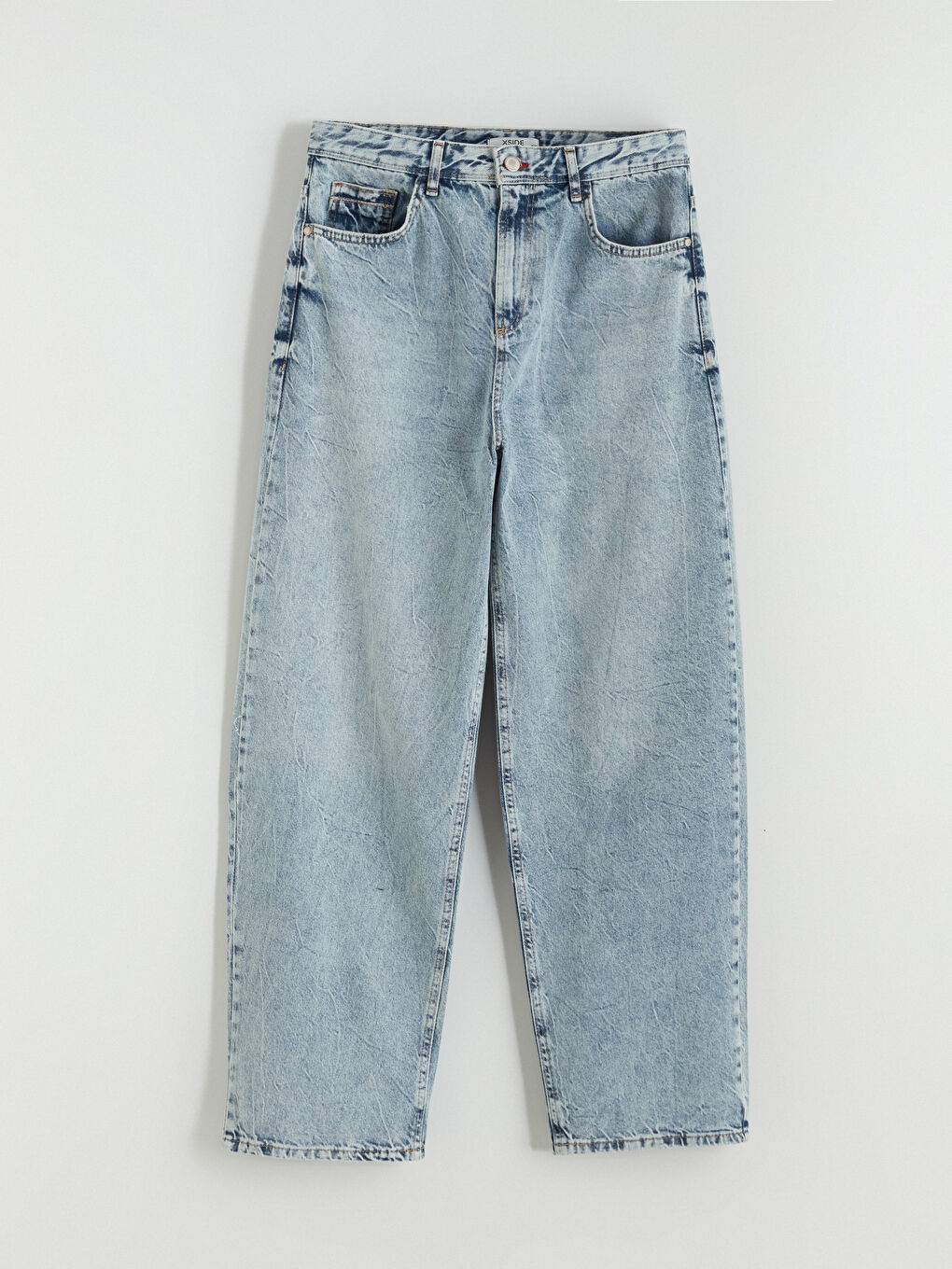 İndigo Süper Baggy Fit Erkek Jean Pantolon-4