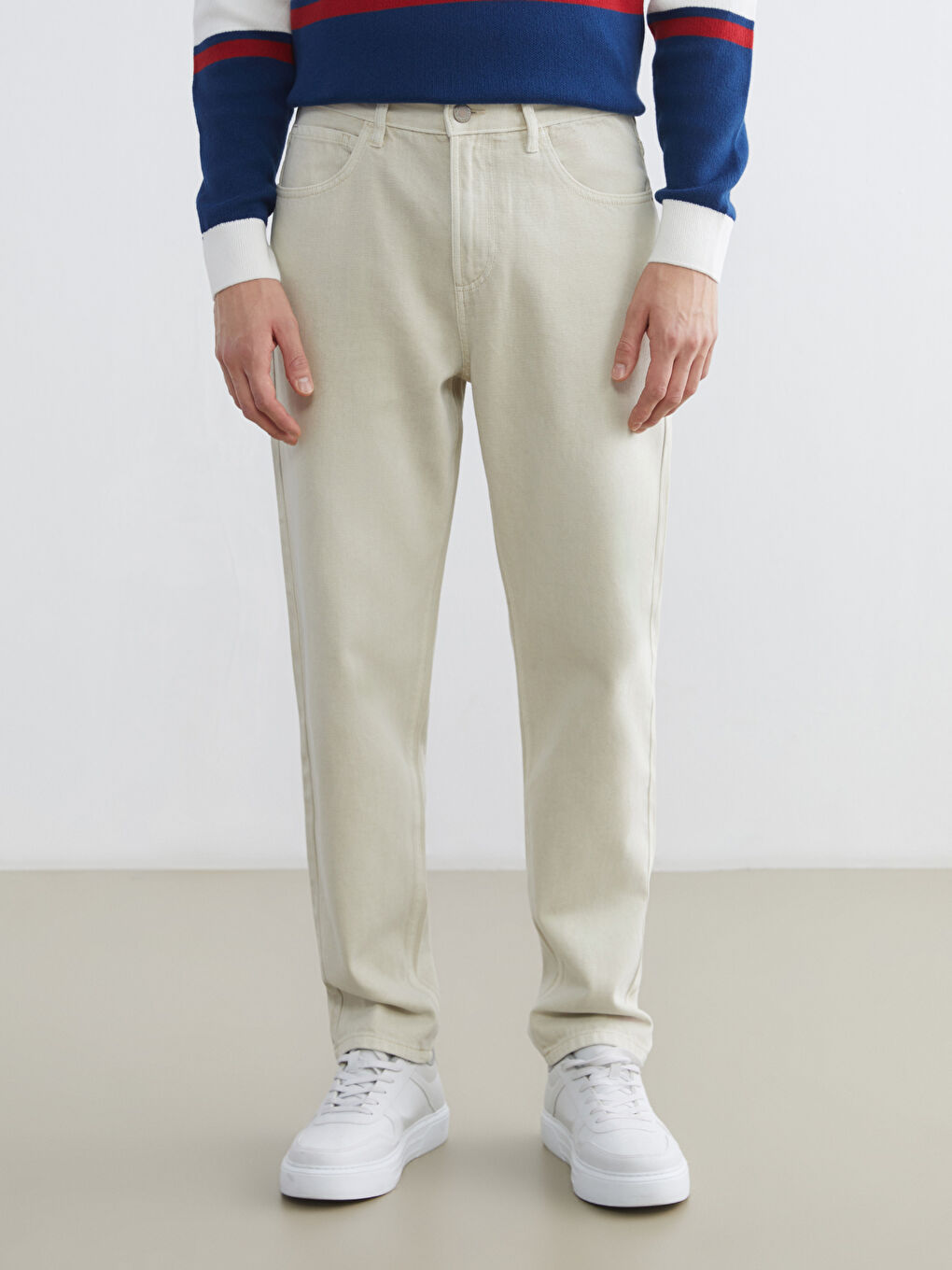 Yeşil Loose Fit  Erkek Jean Pantolon-1