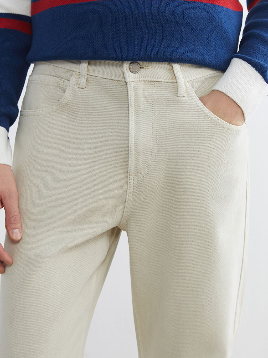 Yeşil Loose Fit  Erkek Jean Pantolon-2