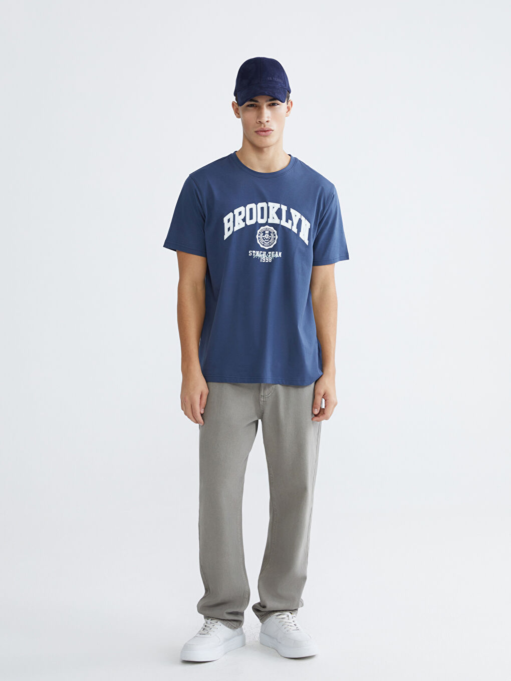 Haki Baggy Fit Erkek Jean Pantolon