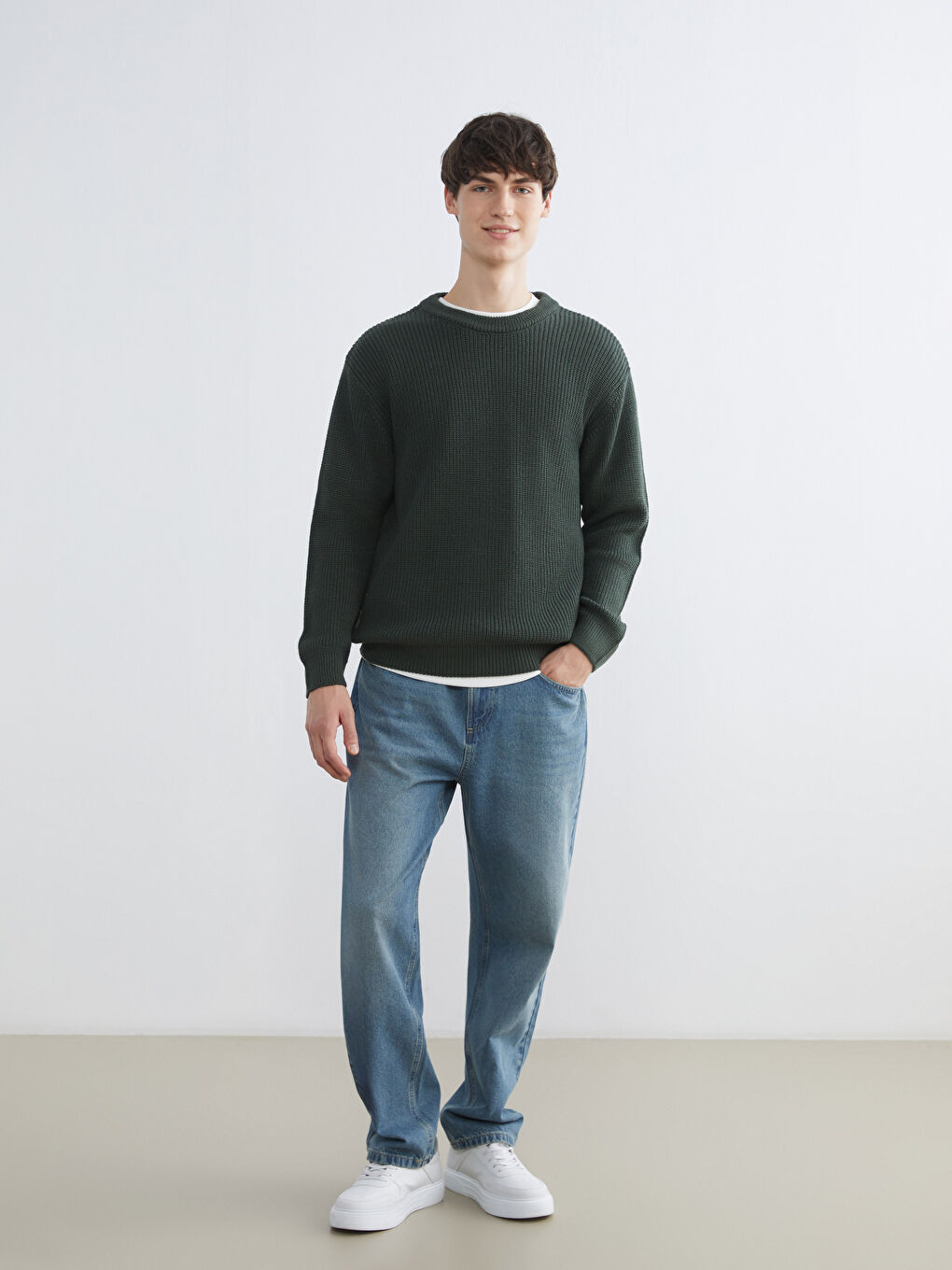 İndigo Baggy Fit Erkek Jean Pantolon