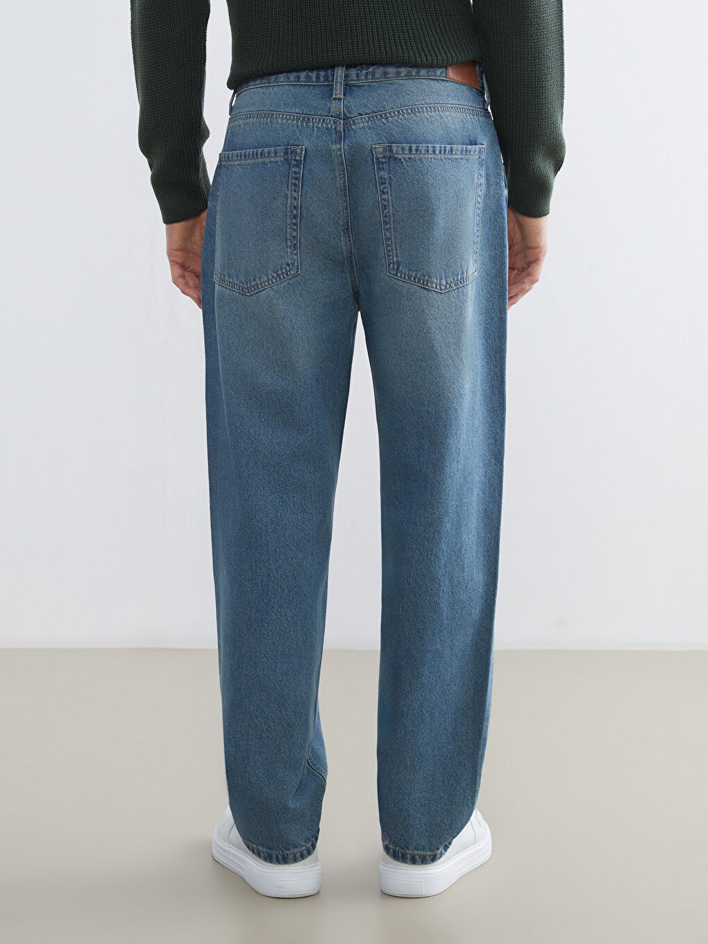 İndigo Baggy Fit Erkek Jean Pantolon-3