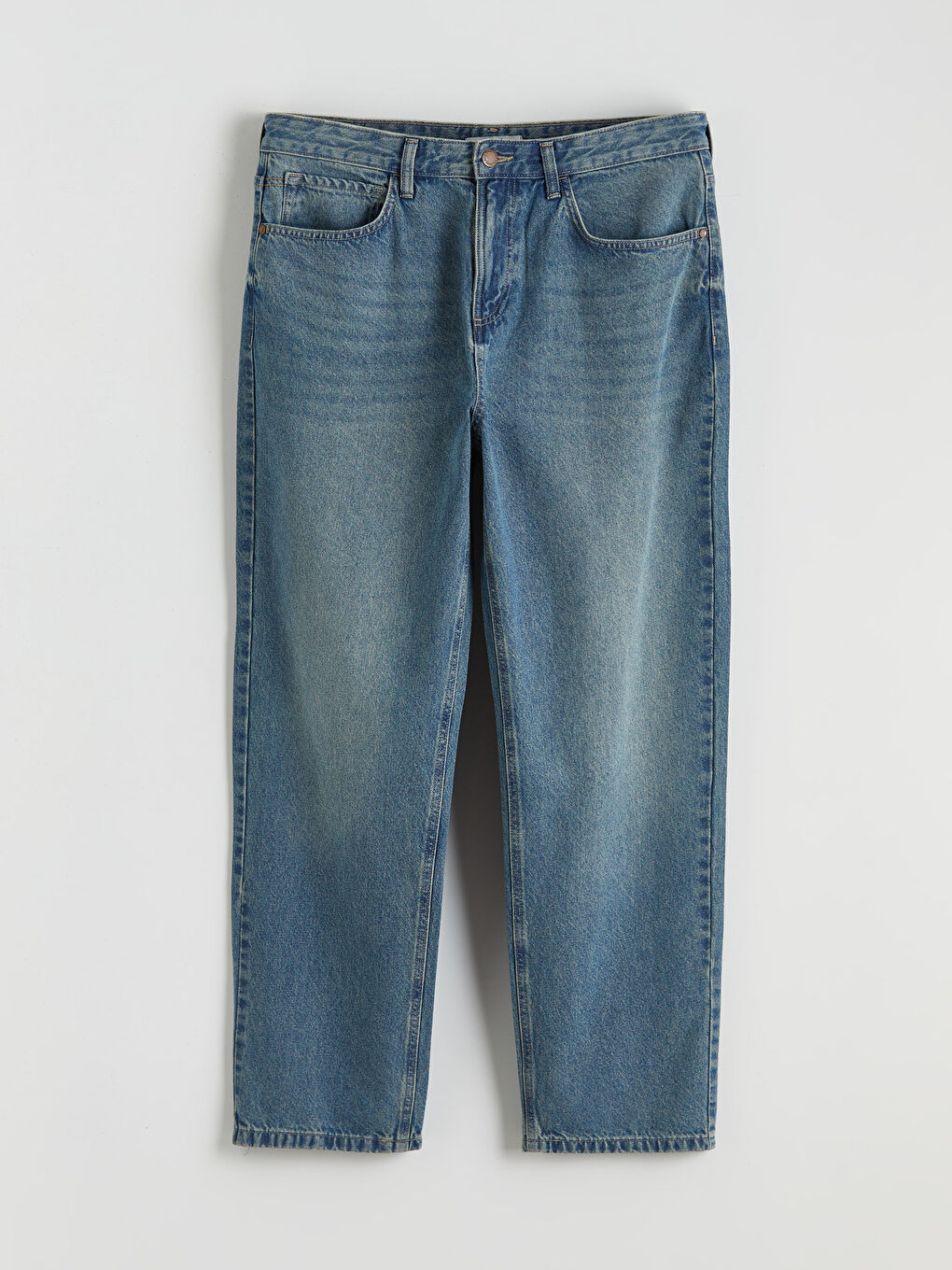 İndigo Baggy Fit Erkek Jean Pantolon-4