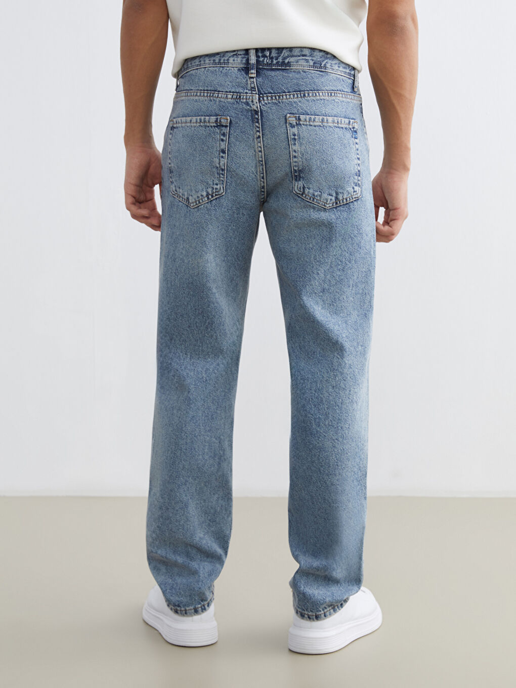 İndigo Baggy Fit Erkek Jean Pantolon-3