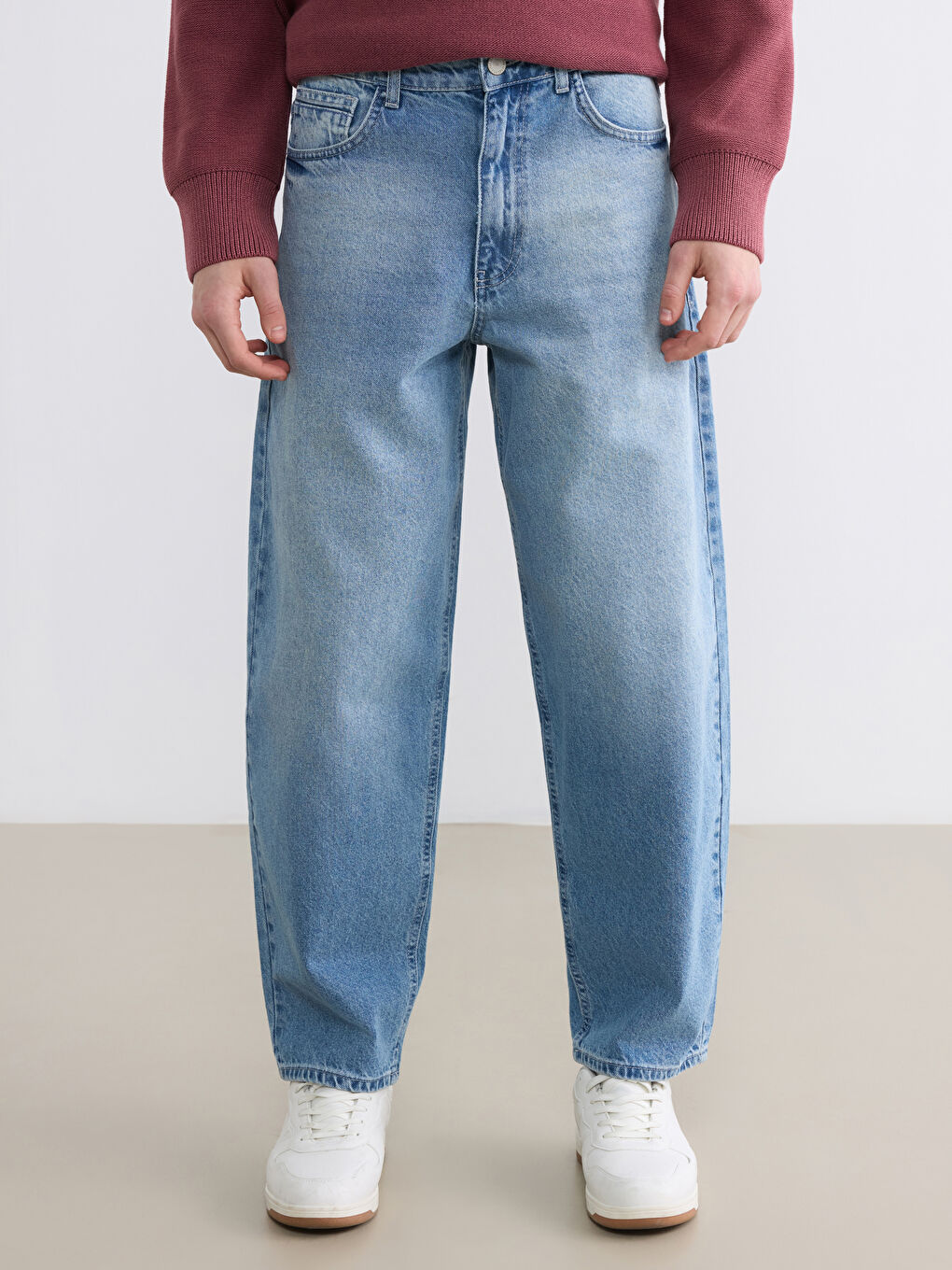 İndigo Balloon Fit Erkek Jean Pantolon-1