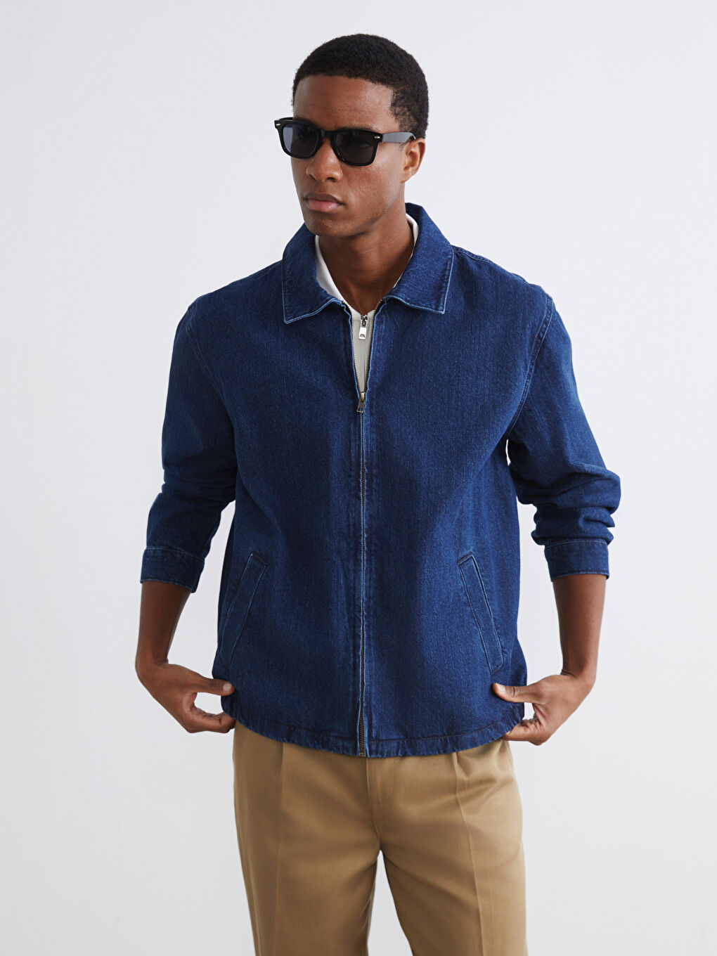 İndigo Loose Fit Erkek Jean Ceket