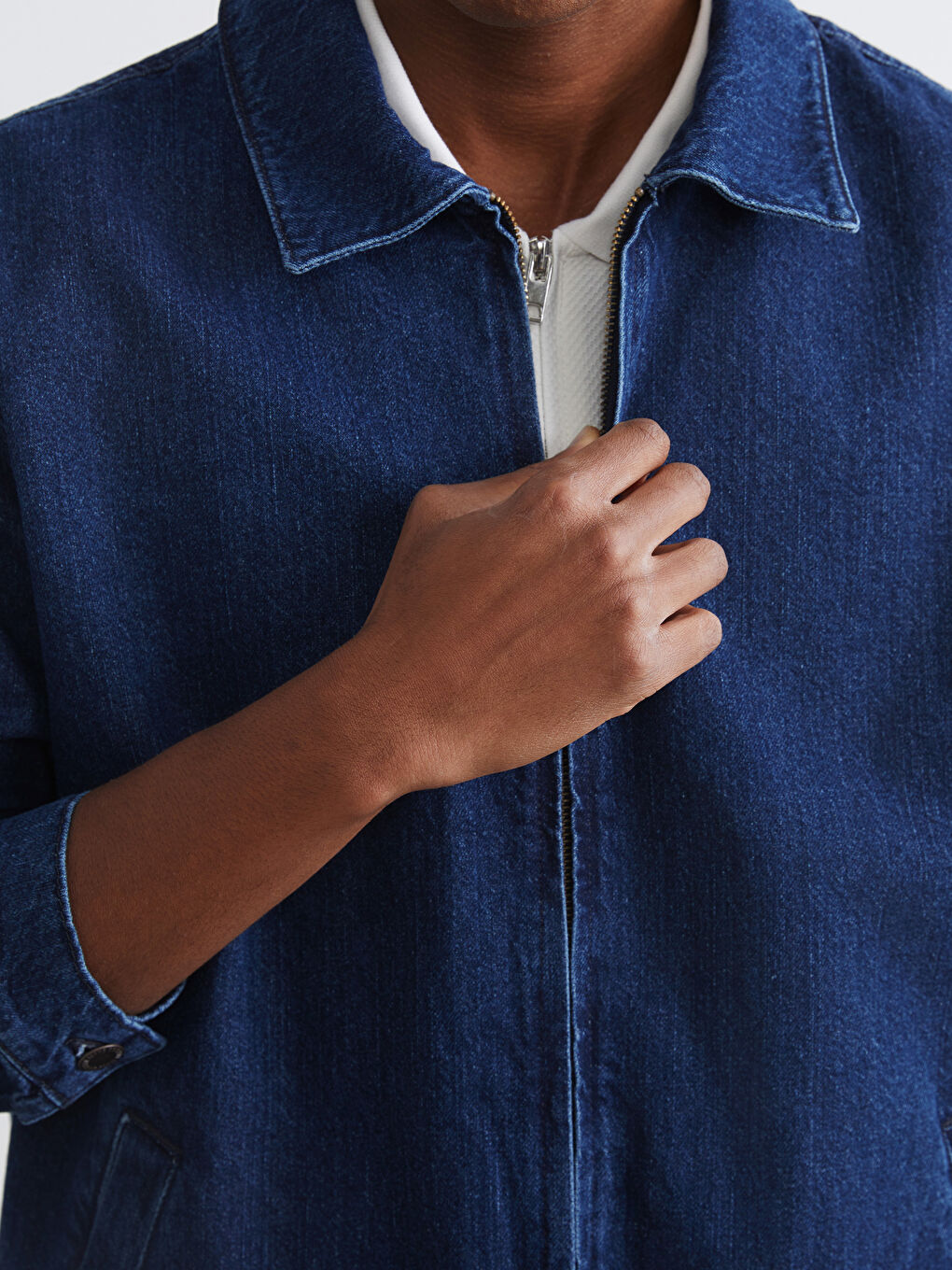 İndigo Loose Fit Erkek Jean Ceket-2