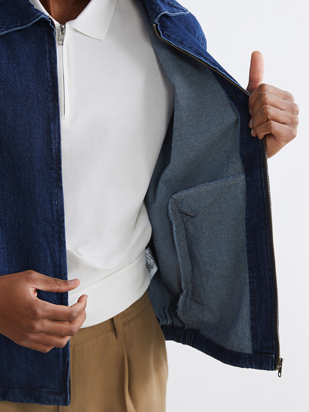 İndigo Loose Fit Erkek Jean Ceket-3