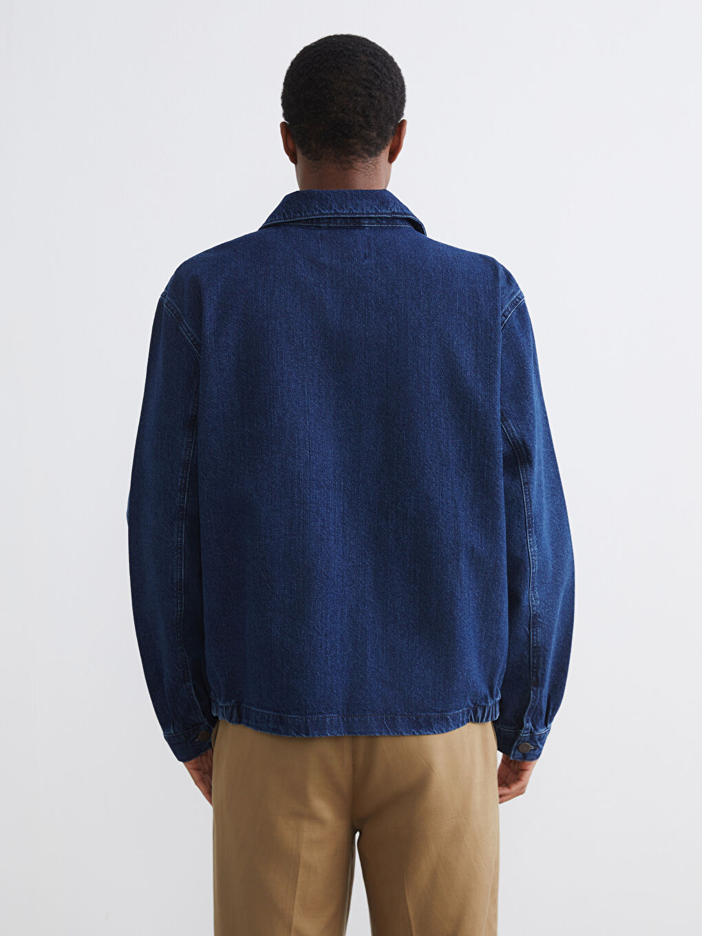İndigo Loose Fit Erkek Jean Ceket-4