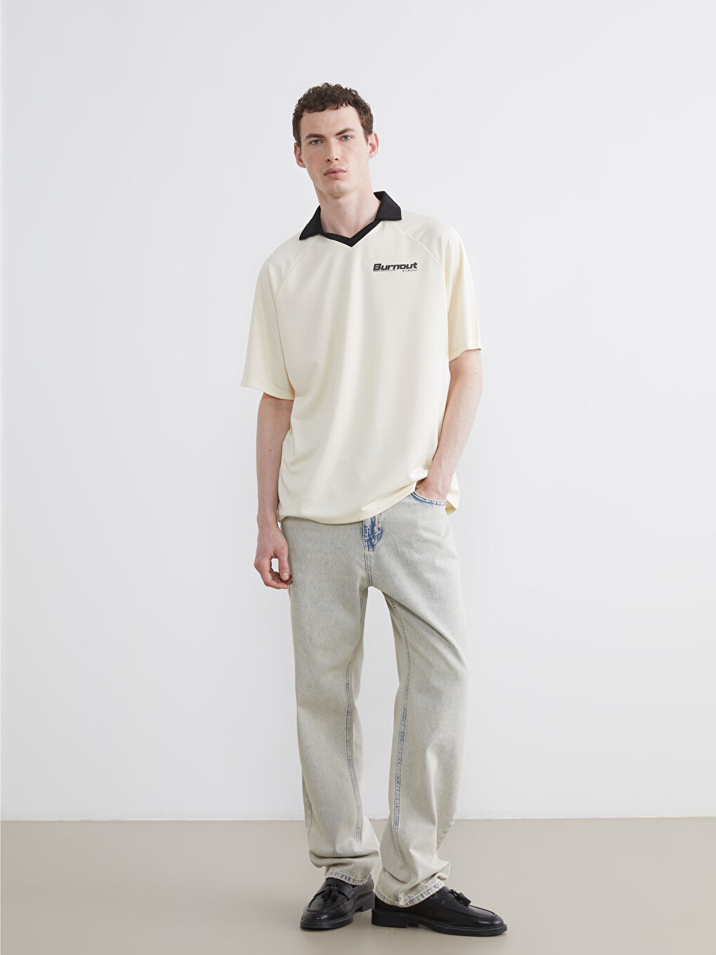 İndigo Baggy Fit Erkek Jean Pantolon