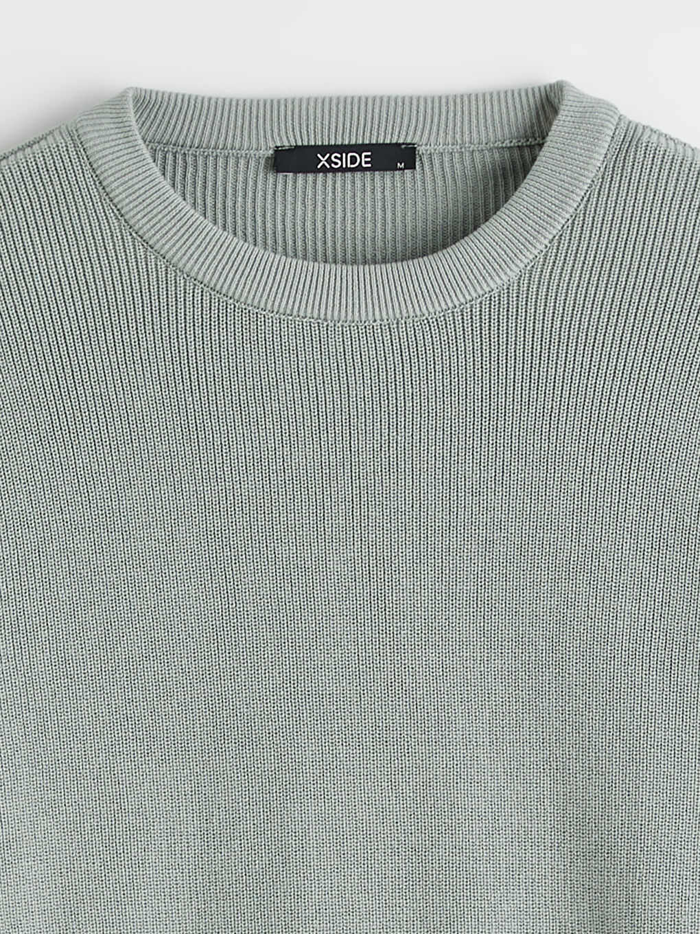 Yeşil Bisiklet Yaka Erkek Triko Kazak-1