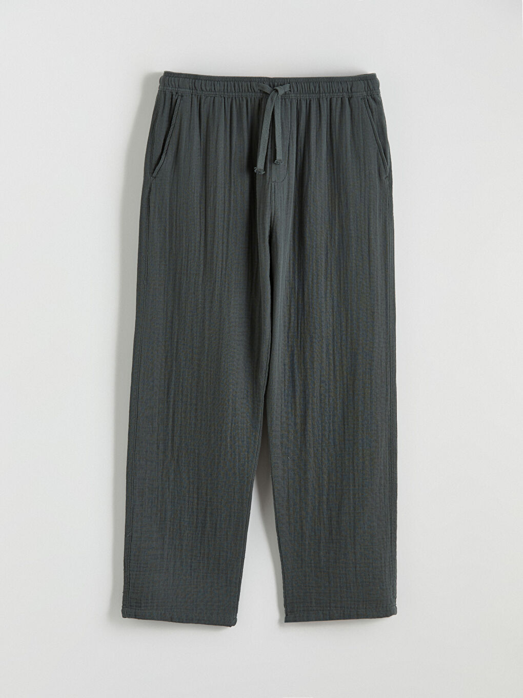 Yeşil Loose Fit Erkek Pantolon-5