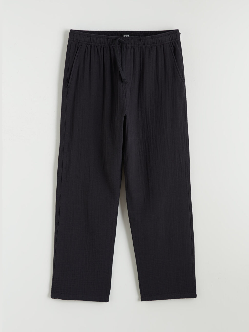 Siyah Loose Fit Erkek Pantolon-5