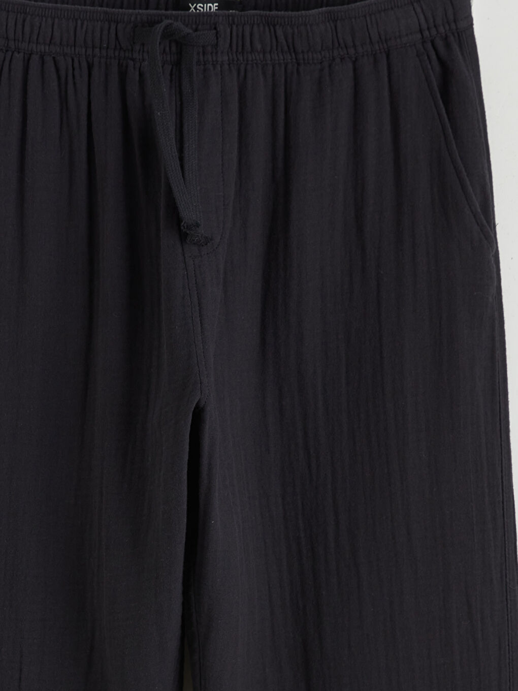 Siyah Loose Fit Erkek Pantolon-7