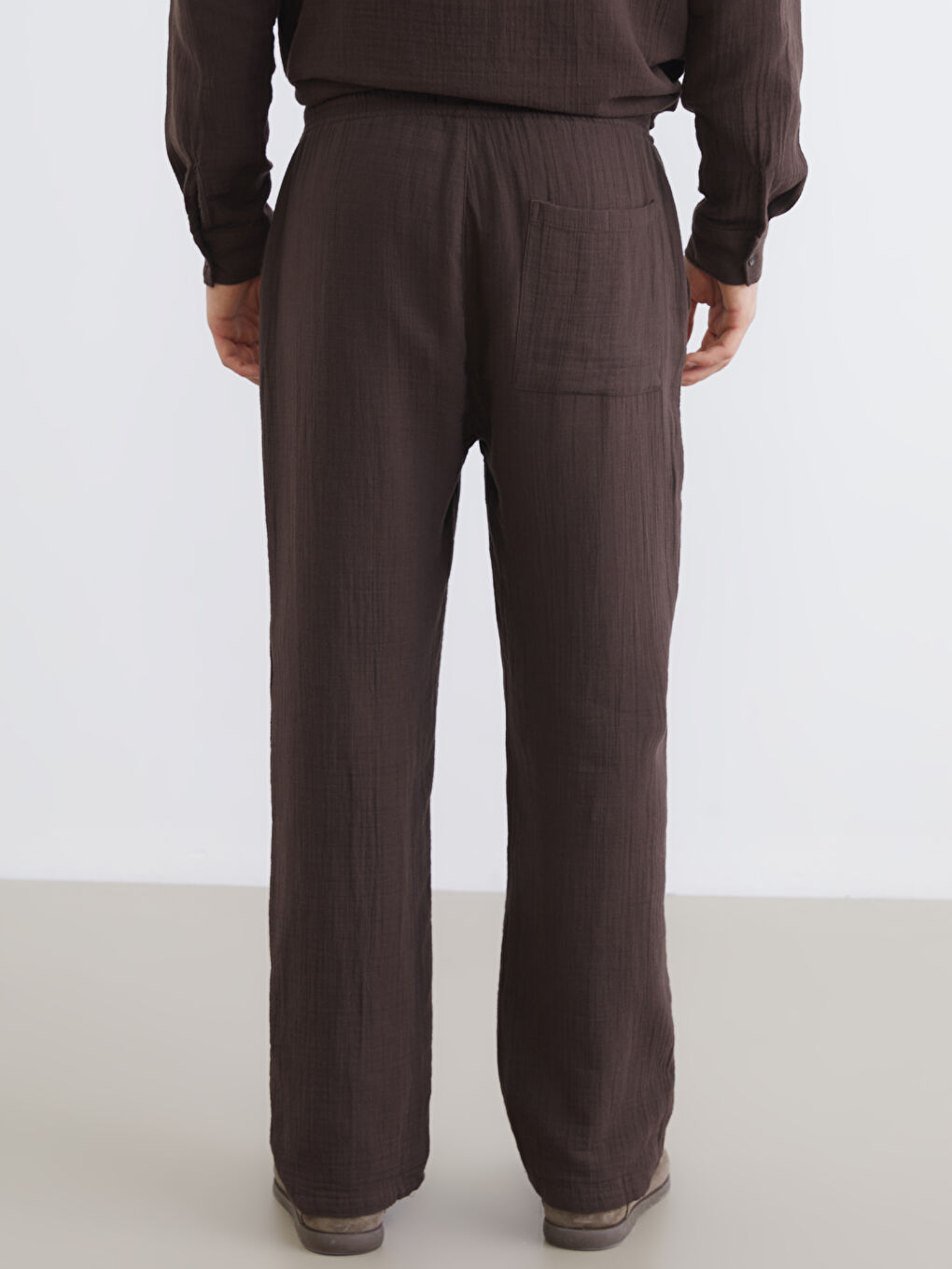 Kahverengi Loose Fit Erkek Pantolon-3