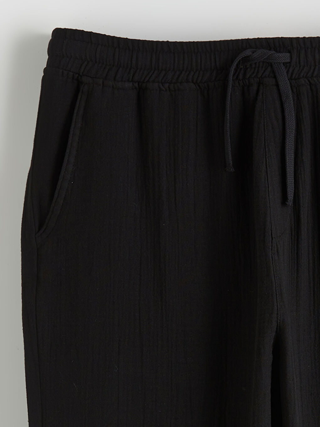 Siyah Loose Fit Erkek Pantolon-6