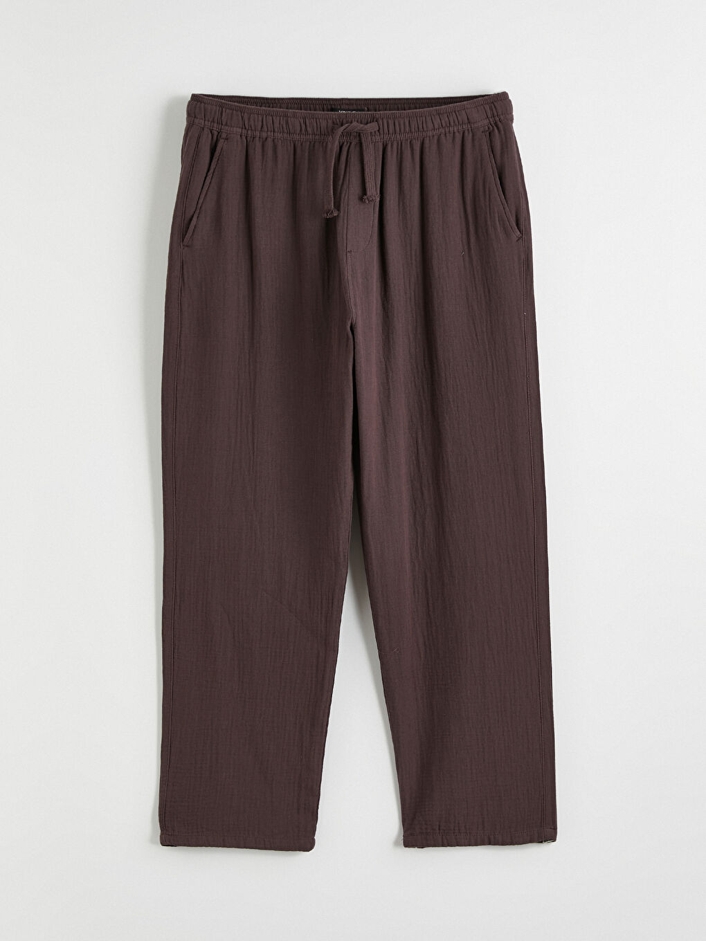 Muške široke pantalone od teksturisanog muslina-4