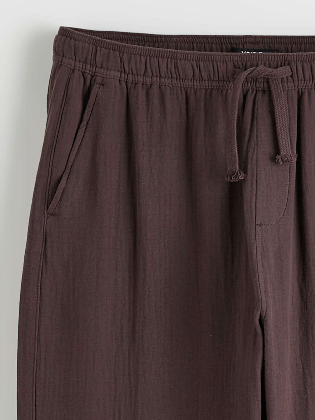 Muške široke pantalone od teksturisanog muslina-6